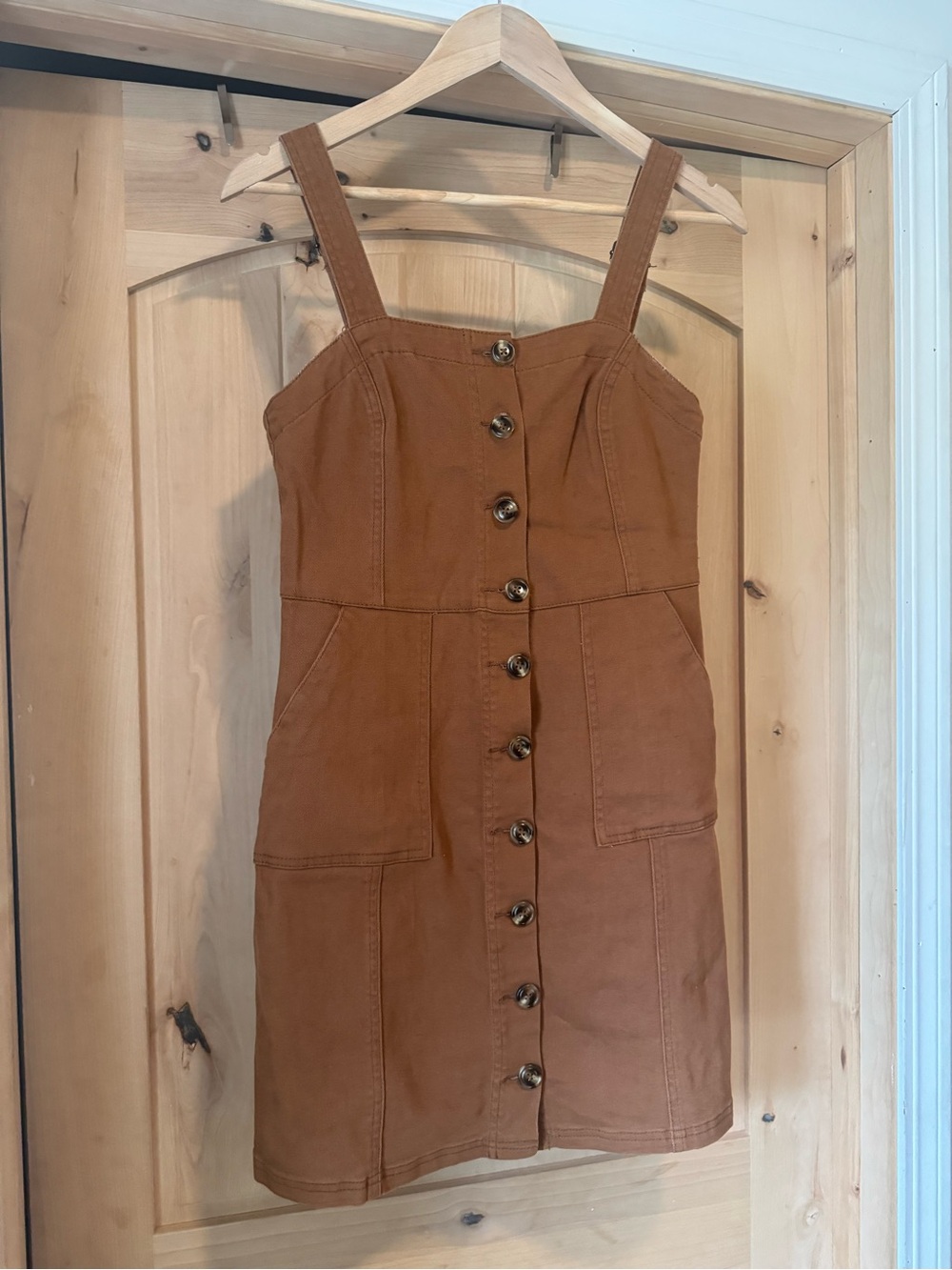 Altar'd State Overall Button Down Jean Mini Dress - Jumper Dress